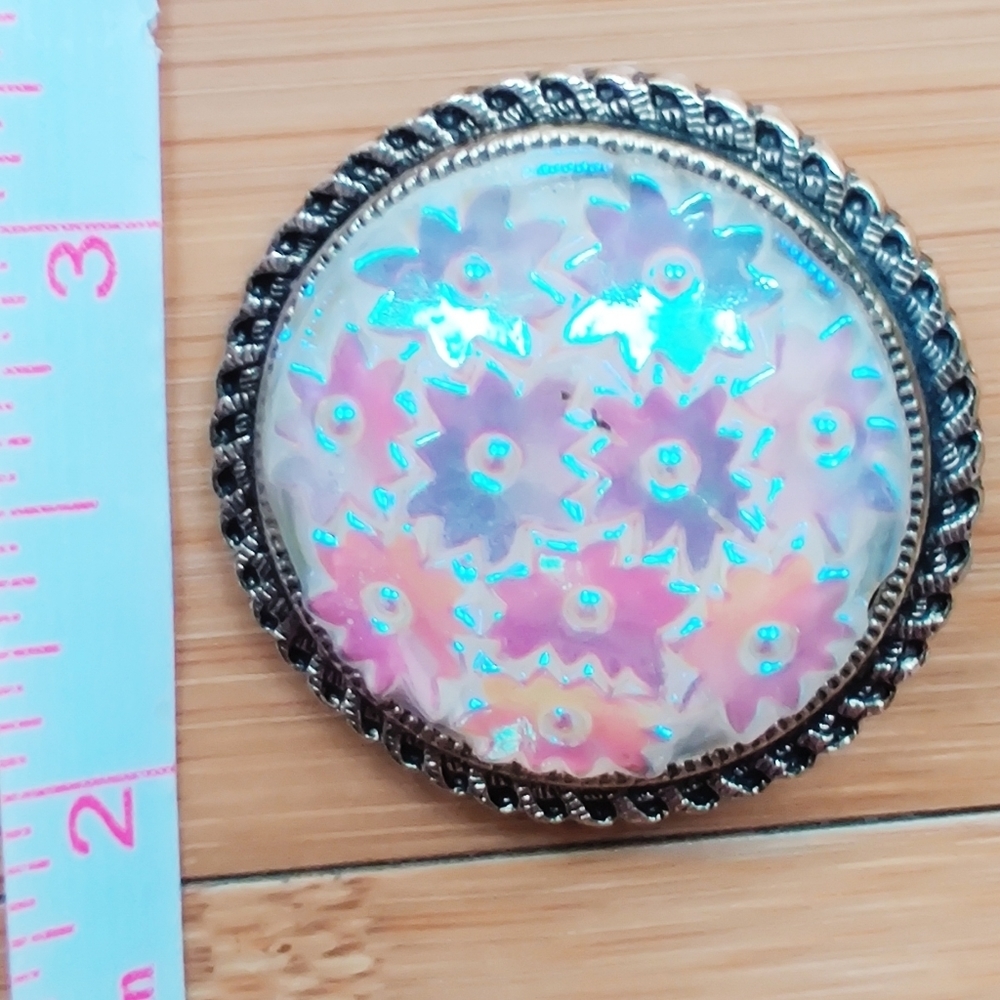Vintage West Germany Pearlized Star Scarf Brooch - Picture 4 of 5